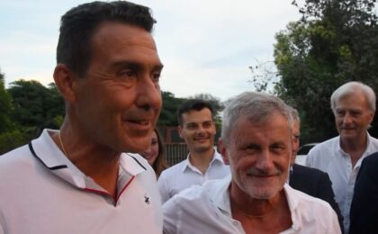 Vannacci e Alemanno durante la cena a Roma