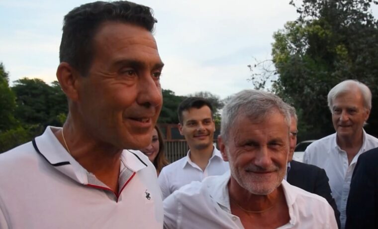 Vannacci e Alemanno durante la cena a Roma