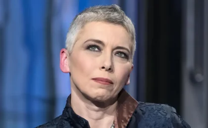 Irene Pivetti in un'udienza di tribunale