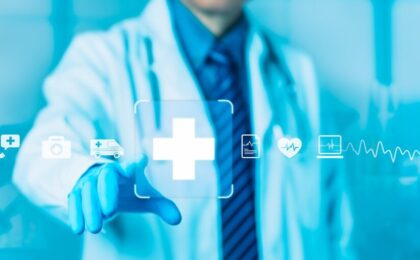 Rappresentazione grafica dell'intelligenza artificiale in sanità