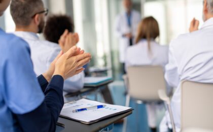Jacopo Murzi alla presentazione della Patient Academy