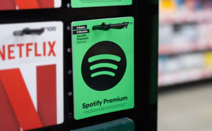 Grafico di Spotify con dati di crescita abbonati