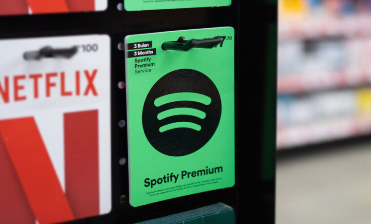 Grafico di Spotify con dati di crescita abbonati