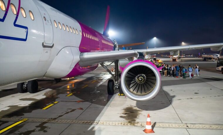 Aerei Wizz Air in volo